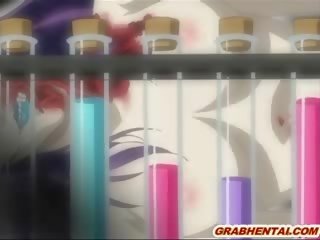 Japanese hentai girl drinking cum